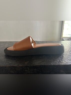 Free People Taupe Wrenly Slip-On Sandals